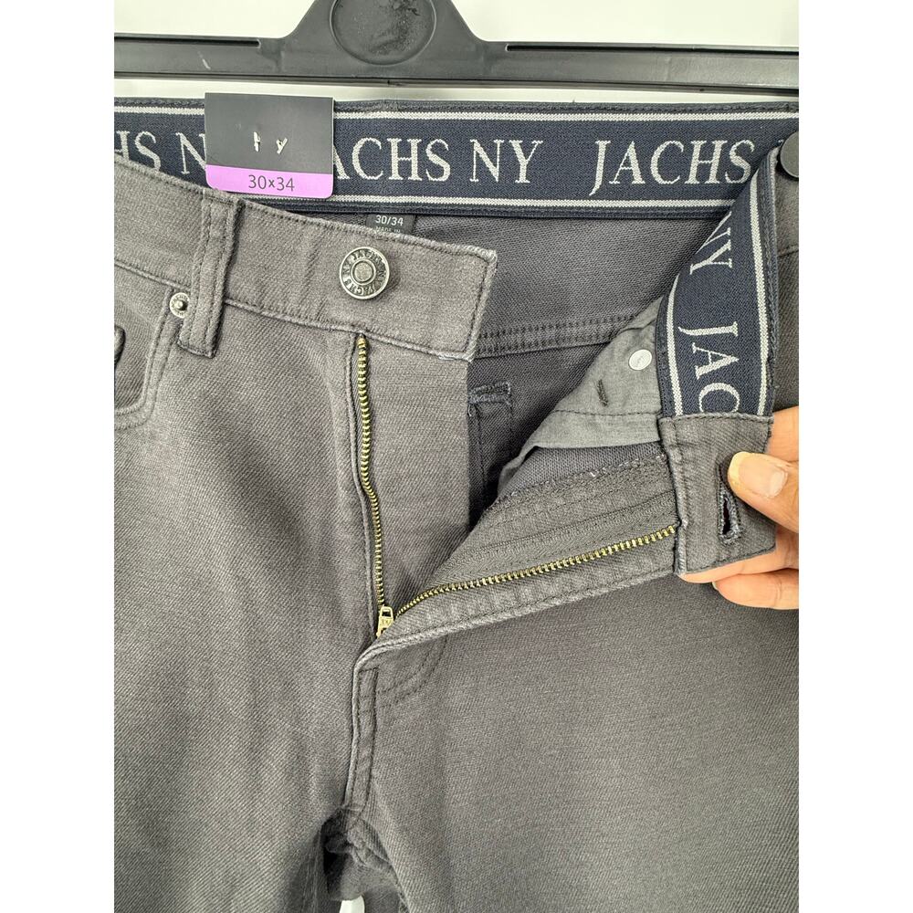 NEW Jachs New York Men’s 5-Pocket Stretch Twill Straight Gray 30/34 - Picture 7 of 12
